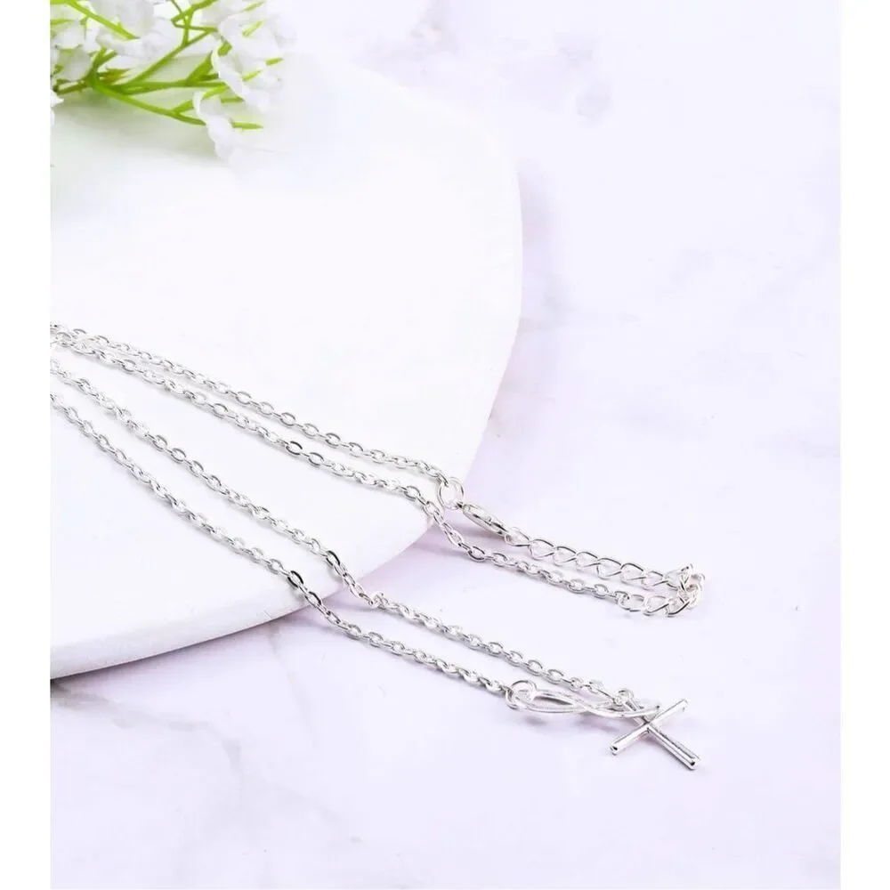 Cross Lariat Necklace